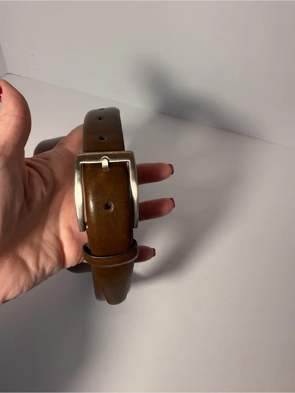 👔 Jos. A. Bank 1905 Collection Smooth Brown Leather Dress Belt 38